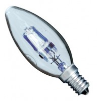 Scatola da 10 lampadine ECO alogene candela chiara 42W E14 (60W)