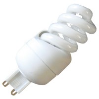 Scatola da 10 lampadine G9 a spirale basso consumo 7W 4200K Luce giorno 