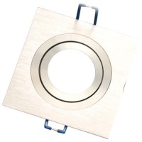 Anello da incasso quadrato liscio in alluminio, 90x90mm