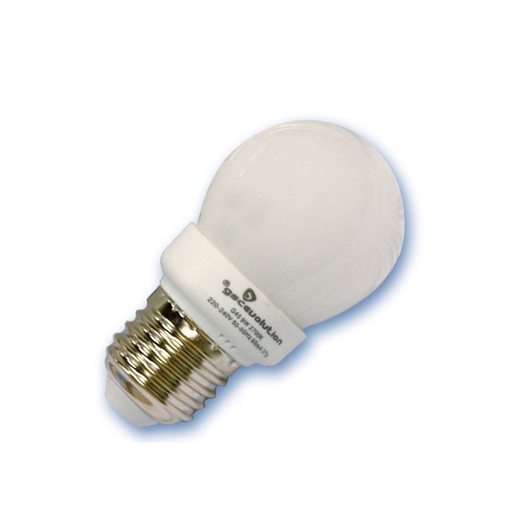 Scatola da 10 lampadine sferiche a basso consumo 9W E14 2700K Luce calda