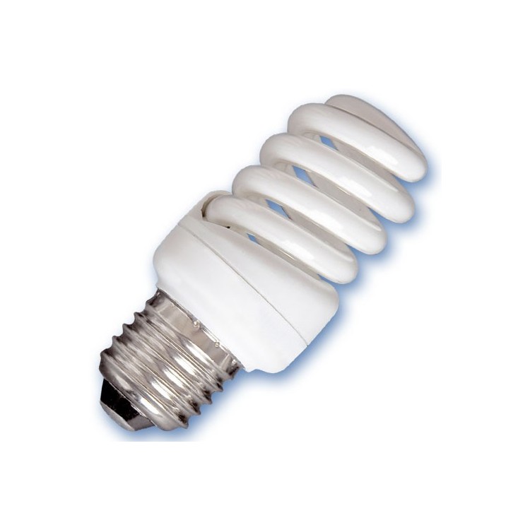 Scatola da 10 lampadine Micro spirale a basso consumo 15W E27 2700K Luce calda