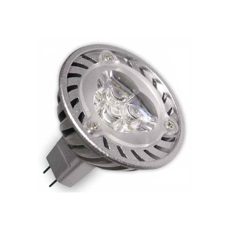 Lampadine LED MR16 G5,3 3,6W 190lm (3x1W) 38º 2700k Luce calda 