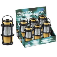 Espositore 6 lanterne elettriche da 12 led con manico