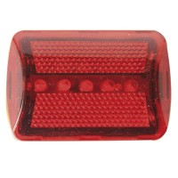 Luce posteriore da bicicletta con clip da 5 led color rosso