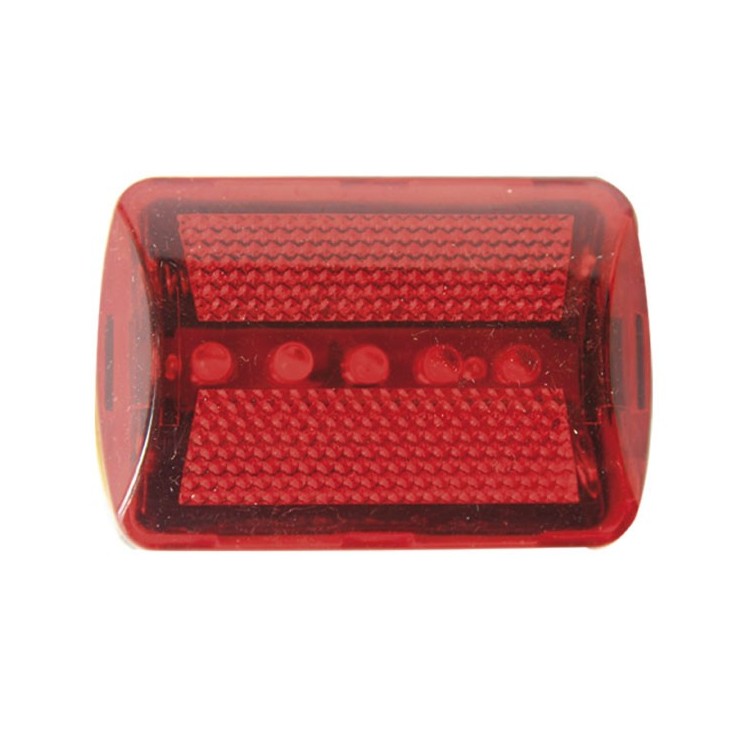 Luce posteriore da bicicletta con clip da 5 led color rosso