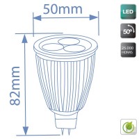 Lampadine LED MR16 7,5W 350lm 2700K 50º
