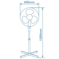 Ventilatore oscillante verticale 48W multiorientabile