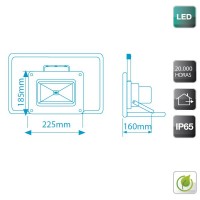 Proiettore LED mobile 30W 2100lm 6000K