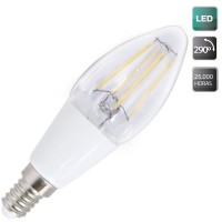Lampadine LED candela in 4W E14 400lm 3000K 290º
