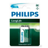 Scatola da 12 blister da 1 pila salina Philips 9V - batterie