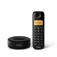 Teléfono inalámbrico Philips 1 base. Negro