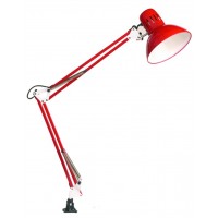 Lampada flessibile a morsetto color rosso - Jonny