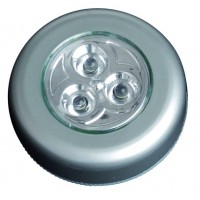 Pushlight con 3 LEDs luce bianca, ideale per stanze, garage, scale, Caravan, campeggio, ecc 3 x R03 AAA